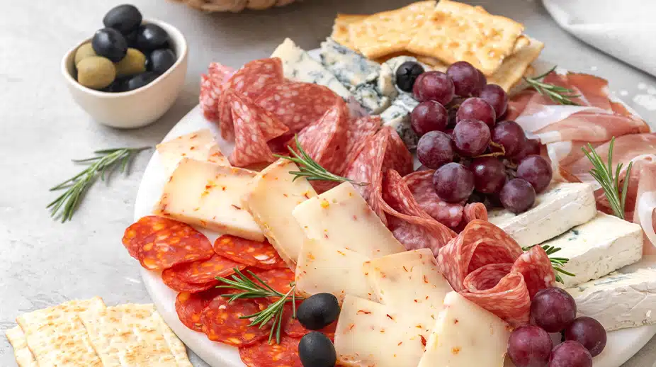 Cheese and antipasti charcuterie platter
